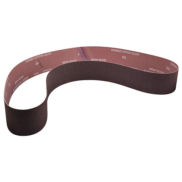 Norton Abrasivos Cinturón de lijar, Recubierto, 2 1/2 pulg. de ancho, 60 pulg. de largo, grano 100, Medio, Óxido de aluminio, R228 Metalite, Café - 78072721585