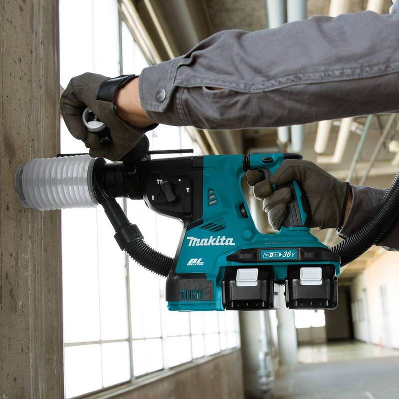 Kit de martillo rotativo inalámbrico sin escobillas de litio Makita 18V X2 LXT 36V 1-1/8 in. 5.0 Ah - XRH08PT