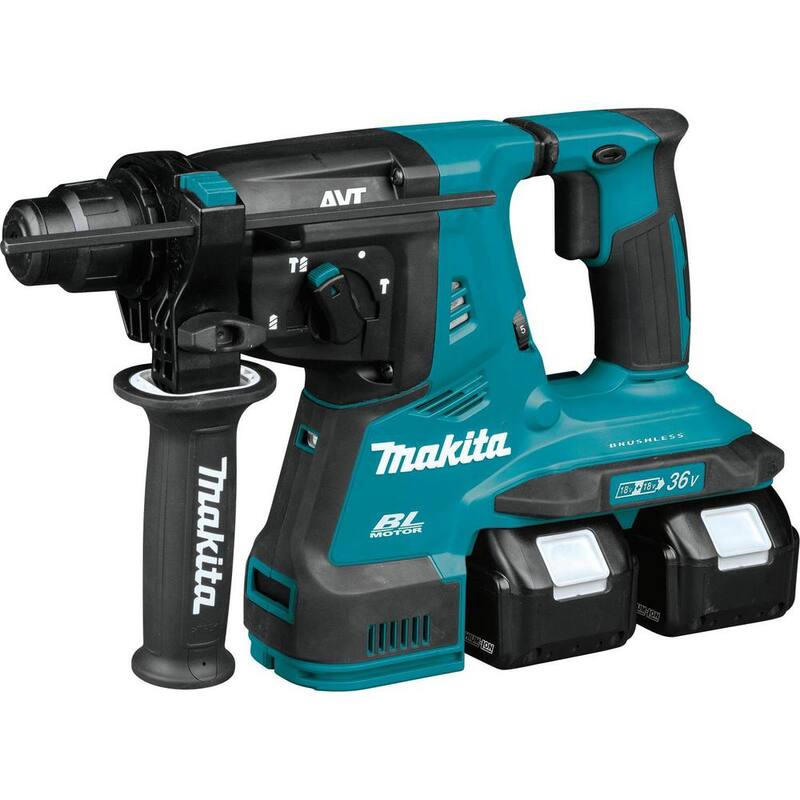 Kit de martillo rotativo inalámbrico sin escobillas de litio Makita 18V X2 LXT 36V 1-1/8 in. 5.0 Ah - XRH08PT