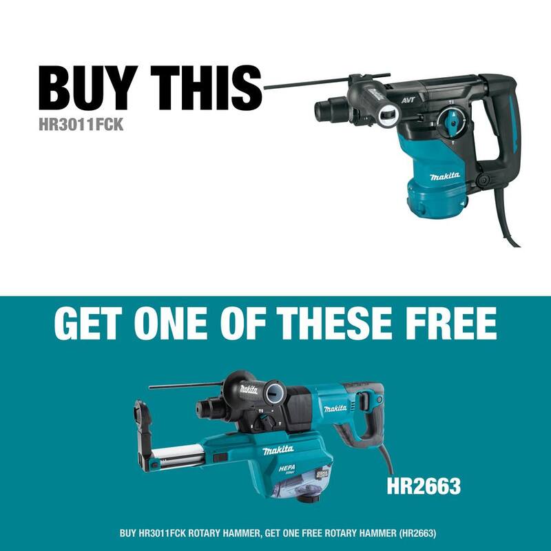 Martillo rotativo Makita de 1-3/16 pulgadas - HR3011FCK