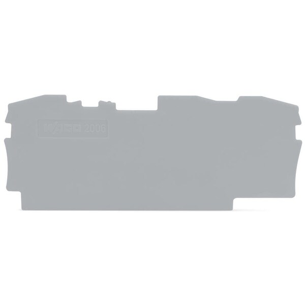 Wago END PLATE FOR 2006-1301, 1MM GREY,  - 2006-1391