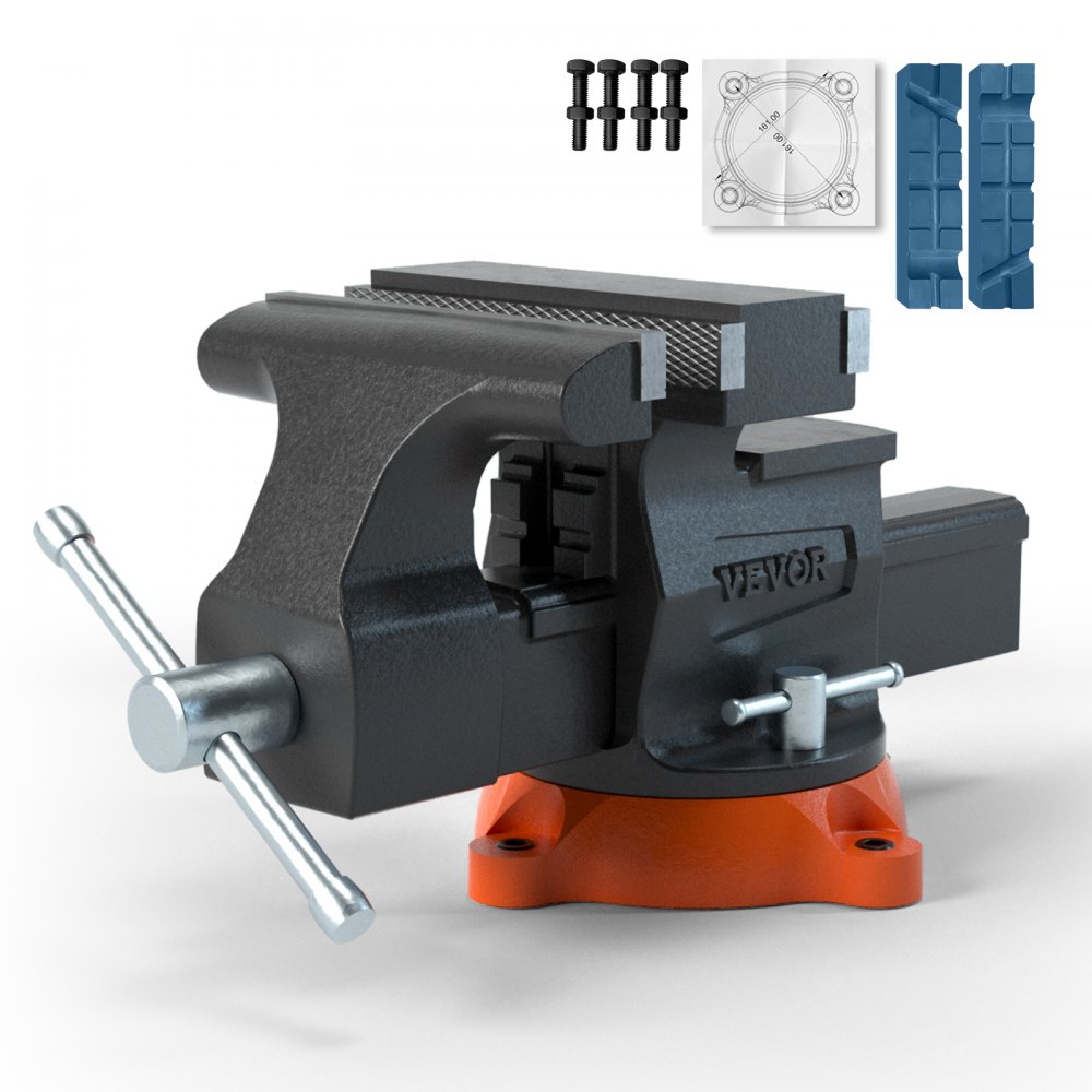 VEVOR 6.5" Bench Vise w/ 360°Swivel Locking Base & Two-way Jaw Ductile Iron - DGNTQDXZSYC65J49IV0