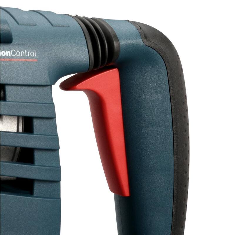 Martillo rotativo Bosch de 8 amperes y 1-1/8 pulgadas con velocidad variable con cable SDS-Plus para concreto/mampostería con estuche de transporte - RH328VCQ