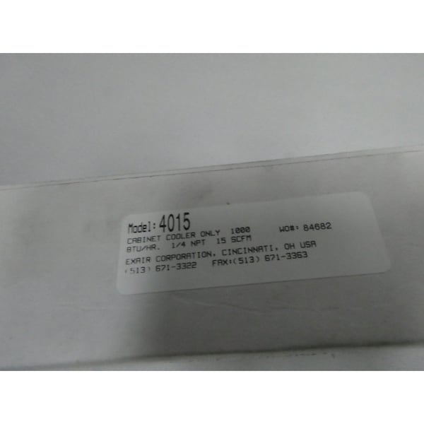 Exair CABINET COOLER ENCLOSURE PARTS AND ACCESSORY - 4015
