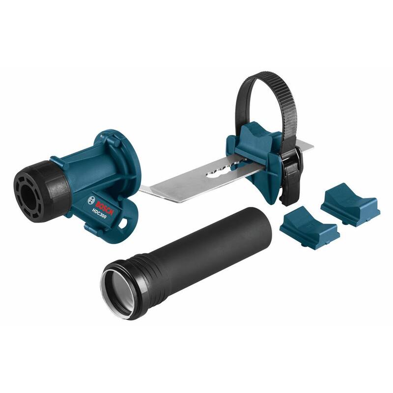Bosch 13 Amp 1-5/8 pulgadas SDS-Max Taladro Martillo Rotativo con mango, estuche, SDS-Max adicional, Accesorio para polvo de cincelado de espigas - 11264EVS+HDC300