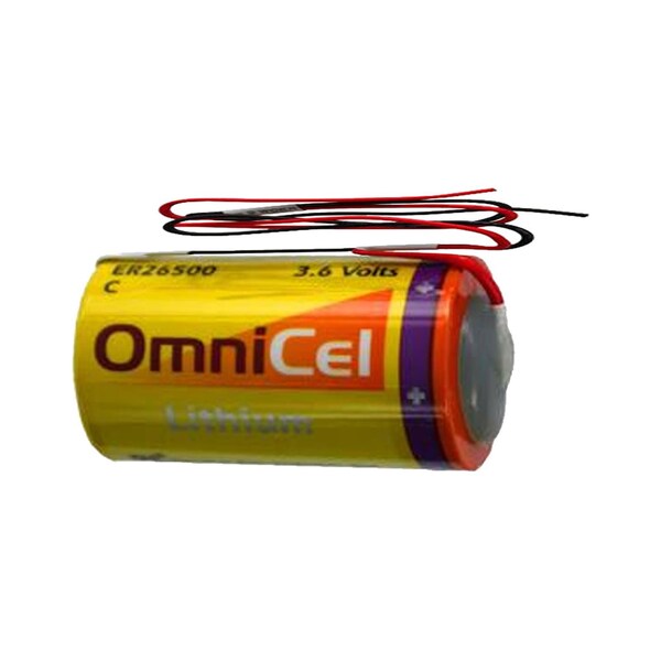 Omnicel ER26500 3.6V 8.5Ah Sz C Lithium Battery Wire Leads RFID AMR - ER26500/W