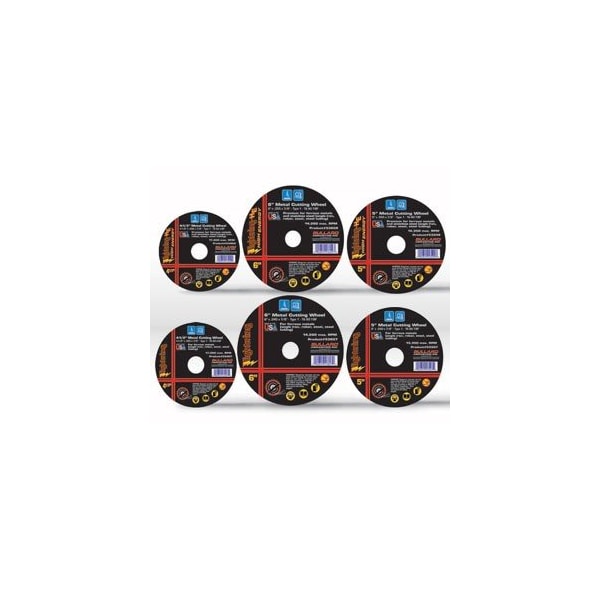 Rueda de corte Bullard Abrasives, RUEDAS DE CORTE DE TIPO 1 PARA AMOLADORAS ANGULARES Y SIERRAS CIRCULARES, paquete de 25 - 53607