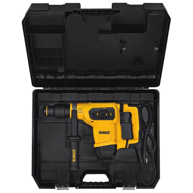 DEWALT 10.5 amperios 1-9/16 pulgadas. SDS-MAX con cable combinado Martillo giratorio de concreto/mampostería con SHOCKS y estuche - D25481K