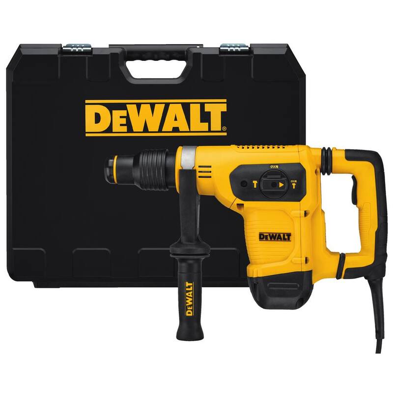 DEWALT 10.5 amperios 1-9/16 pulgadas. SDS-MAX con cable combinado Martillo giratorio de concreto/mampostería con SHOCKS y estuche - D25481K