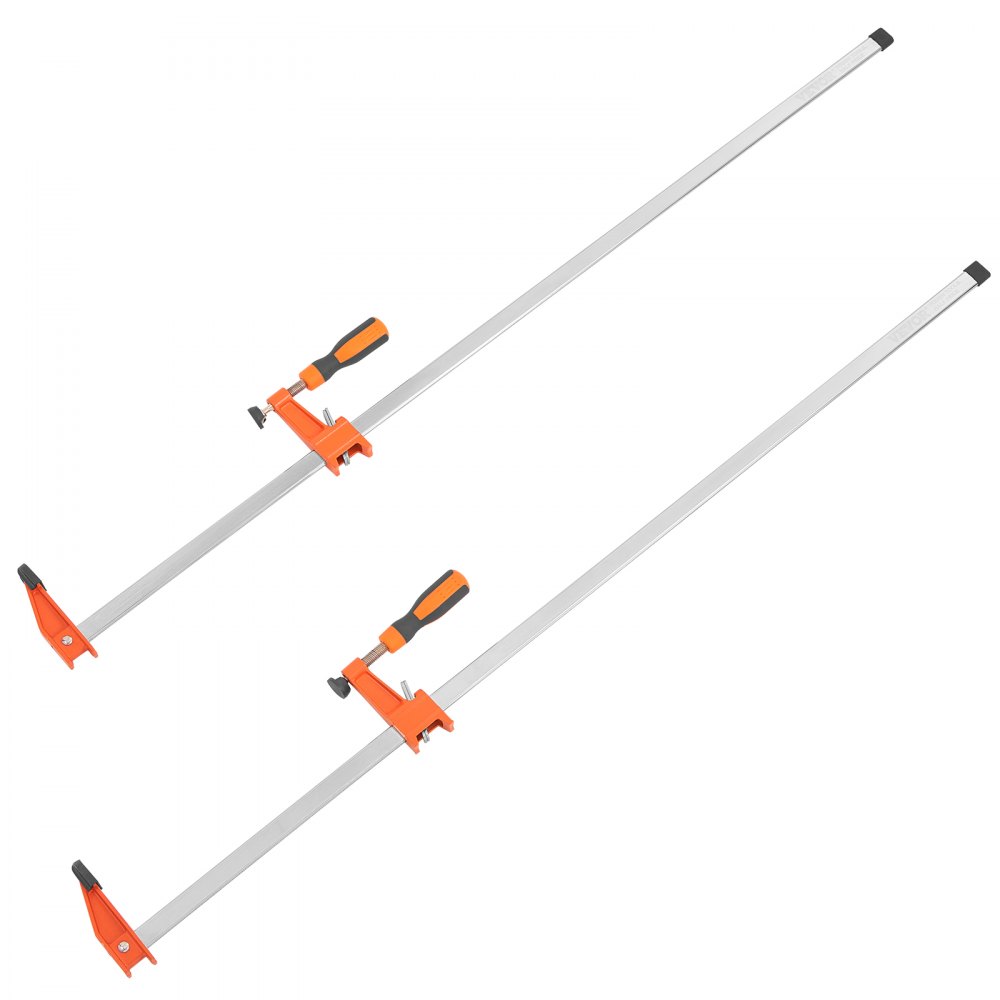 VEVOR Bar Clamps for Woodworking, 2-Pack 36" Clamp/Spreader, Quick-Change F Clamp with 600 lbs Load Limit, 2.5" Throat Depth, Cast Iron and Carbon Steel, Wood Clamps for Woodworking Metal Working - FJ36INCH2ZZZW8GT9V0