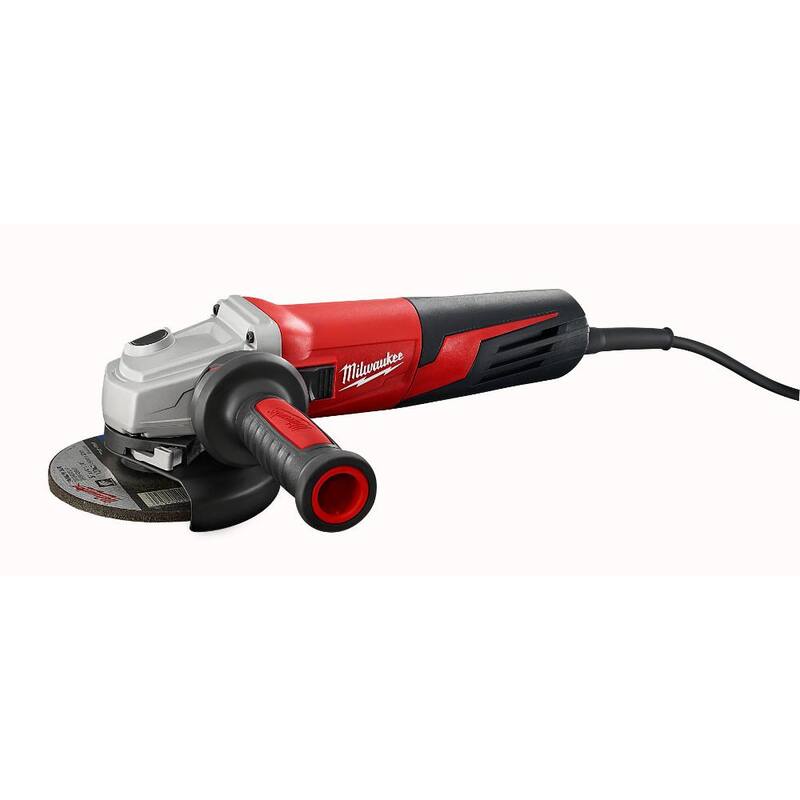Martillo combinado Milwaukee de 15 amperes con cable de 1-3/4 pulgadas SDS-Max con E-Clutch y amoladora angular pequeña de 5 pulgadas de 13 amperes con dial de velocidad - 5546-21-6117-33D.