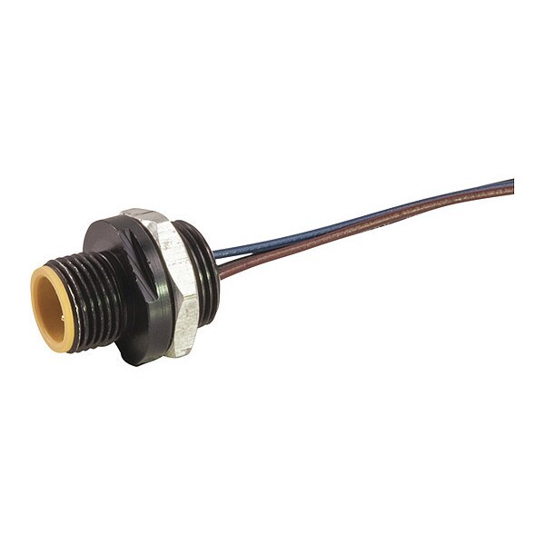 Remke Recptacl, Sngle Key, M, 4 P, 1 ft., 1/2" NPT - 304P0010P