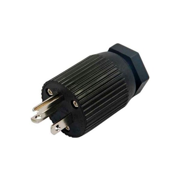 Conntek Conntek 60141, 20-Amp Assembly Straight Blade Plug with NEMA 5-20P Male End, 2 Pole- 3 Wire - 60141