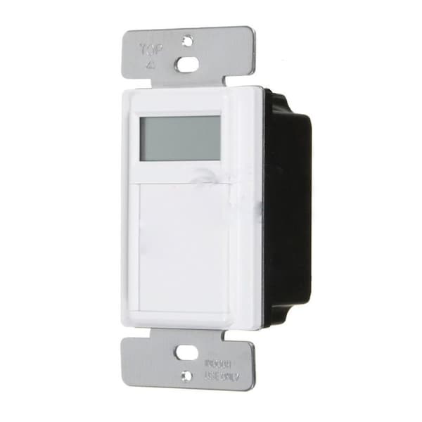 American Imaginations 1200W Rectangle White Digital Wall Switch Timer Plastic-Aluminum - AI-37436