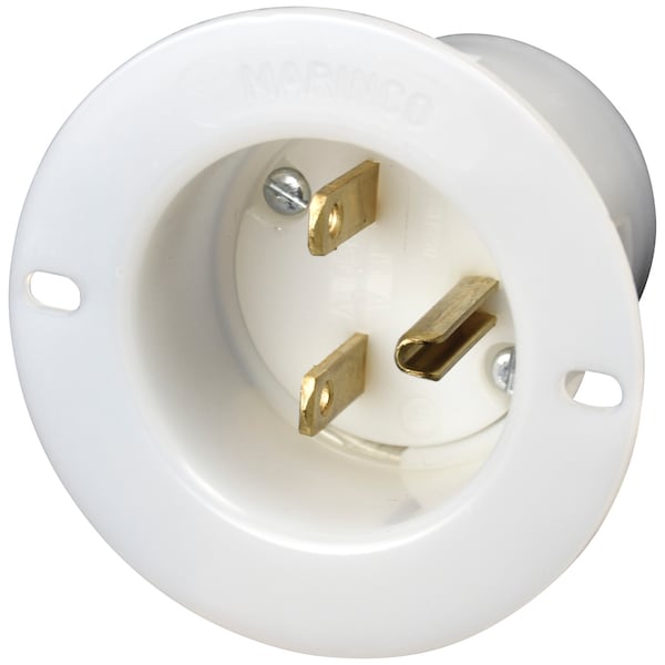 Marinco 5678 Marinco 15A 250V 2P 3W Flanged Inlet - 5678