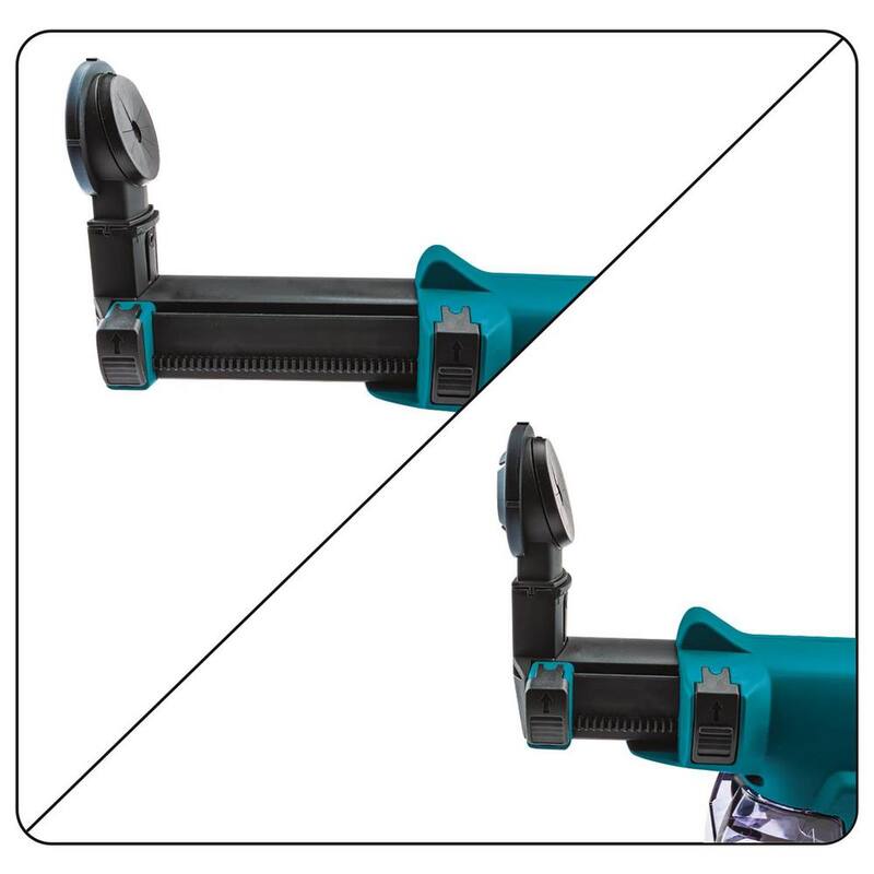 Kit de martillo rotativo inalámbrico Makita 18V 5.0 Ah LXT de iones de litio sin escobillas de 1 pulgada, acepta SDS-PLUS, con accesorio extractor de polvo HEPA - XRH011TWX