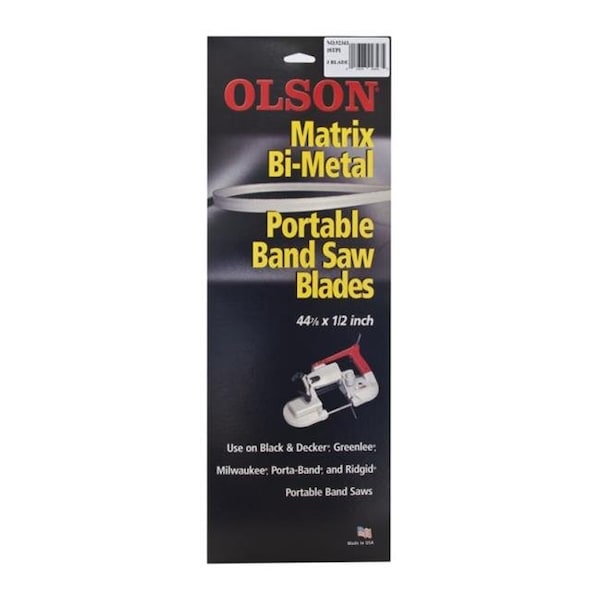 Olson Saw Olson Saw 92343 18 TPI Bi-Metal Portable Band Saw Blade  44.875 x 0.50 in. - Box of 3 - 2033173