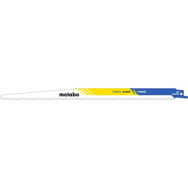 Metabo RECIP. SAW BLADE -BiM 12" x 3/4" x .050 5-8 tpi  Wood w/nails, plastics, chip-board, 3/8"-10" in - 631987000
