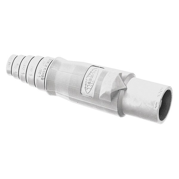 Hubbell Wiring Device-Kellems Single Pole Connector, Male, White - HBLMBW