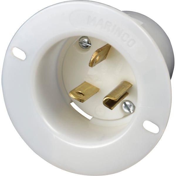 Marinco 5378 Marinco 20A 125V 2P 3W Flanged Inlet - 5378