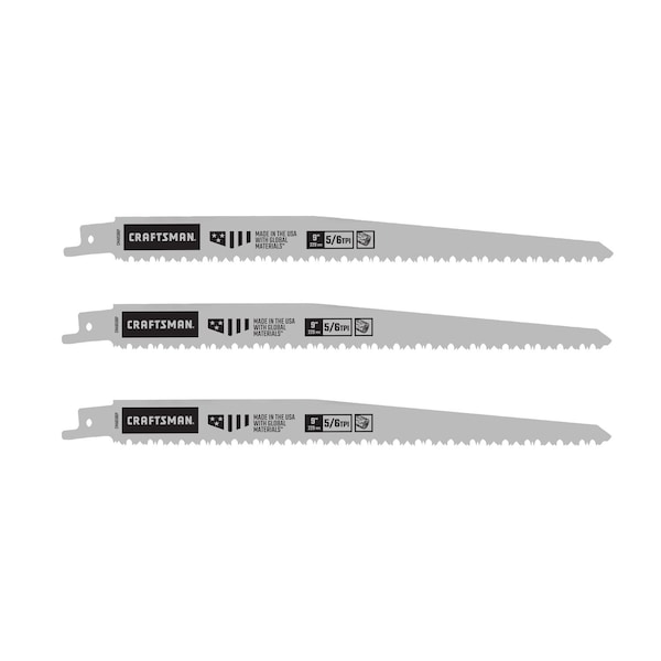 Craftsman Bi-Metal Pruning Reciprocating Saw, PK3, 3 PK - CMAR596P3