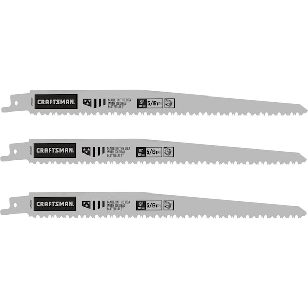 Craftsman Bi-Metal Pruning Reciprocating Saw, PK3, 3 PK - CMAR596P3