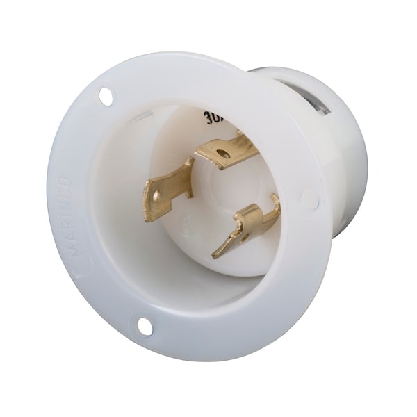 Marinco 305Fi.Oem Marinco 30A 125V Flanged Inlet Locking Master - 305FI.OEM