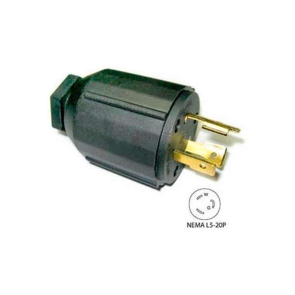 Conntek Conntek 60307, 20-Amp Locking Assembly Plug with NEMA L5-20P Male End, 2 Pole- 3 Wire - 60307