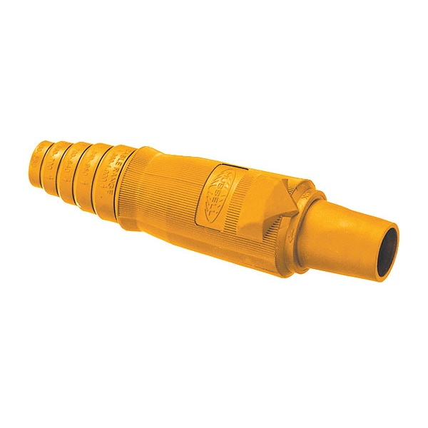 Hubbell Wiring Device-Kellems Single Pole Connector, Female, Orange - HBLFBO
