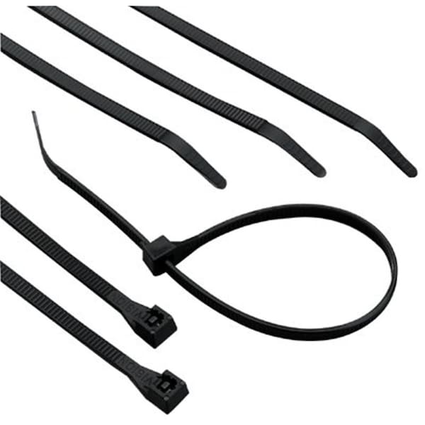 Vortex Cable Tie, 18 in L, 4.90 in Max Bundle Dia., Black, Nylon 6/6, 175 lb Strength - VO1604927