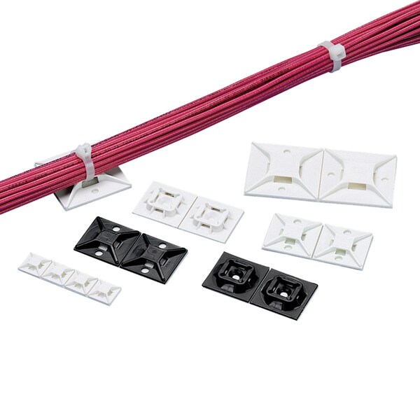 Panduit Cable Tie Mount, #6 Screw (M3), 2"x2" (5 - ABM4H-S6-T