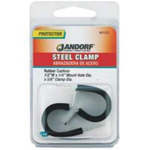 Jandorf Cable Clamp, Steel, 5/8 in Bundle Dia., Black - 3395944