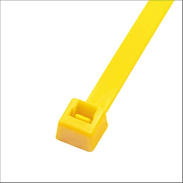Fast Fans Cable Tie, 7 in L, Yellow, 50 lb Strength, 100 PK - FA2576030