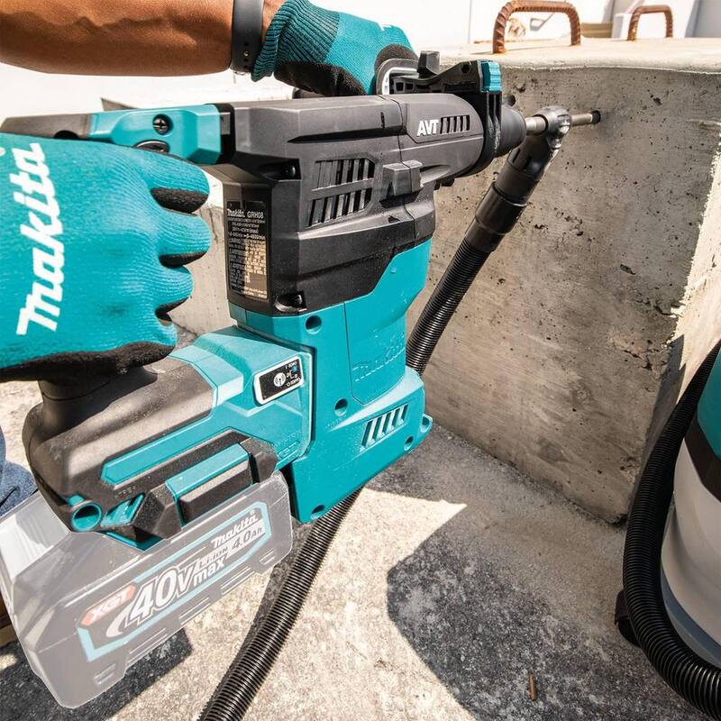 Martillo rotativo inalámbrico sin escobillas Makita 40V max XGT 1-3/16 in, con capacidad AFT y AWS (Herramienta únicamente) - GRH08Z