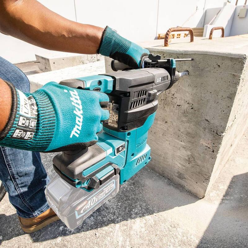 Martillo rotativo inalámbrico sin escobillas Makita 40V max XGT 1-3/16 in, con capacidad AFT y AWS (Herramienta únicamente) - GRH08Z