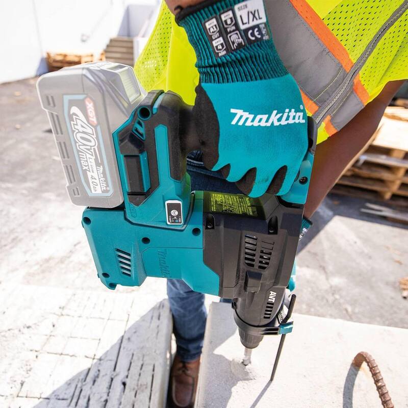 Martillo rotativo inalámbrico sin escobillas Makita 40V max XGT 1-3/16 in, con capacidad AFT y AWS (Herramienta únicamente) - GRH08Z