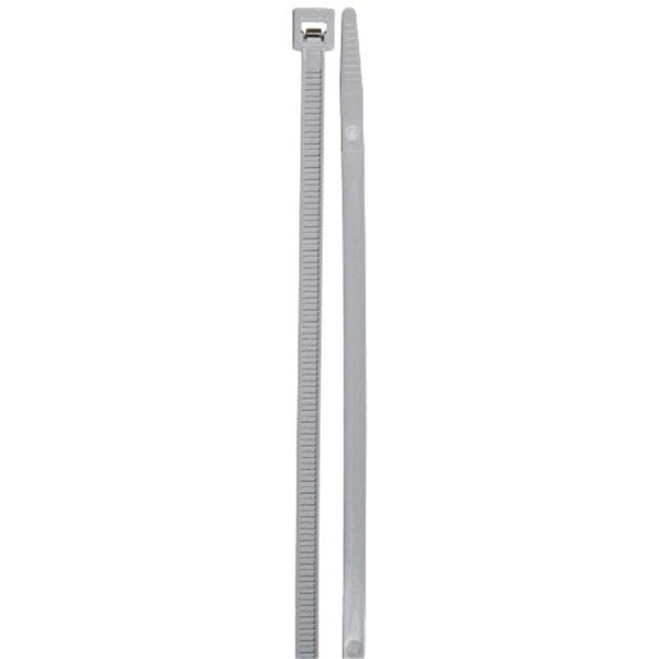 Light House Beauty Cable Tie, 8 in L, 2.09 in Max Bundle Dia., Gray, Nylon 6/6, 40 lb Strength - LI2683340