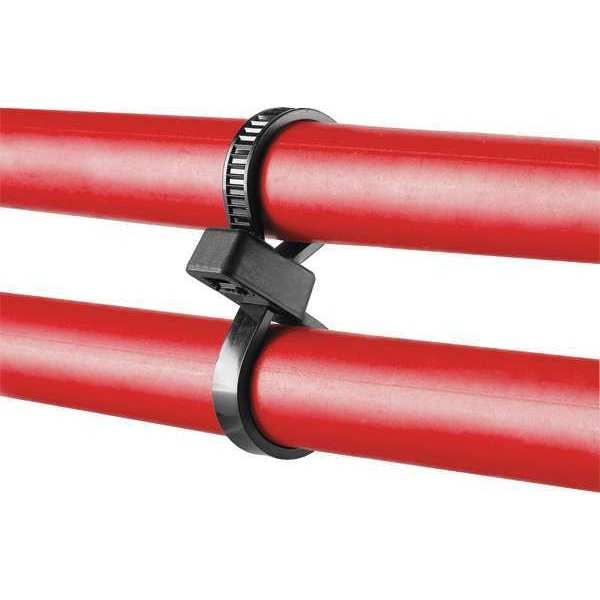 Panduit Cable Tie, 12 in L, 3 in Max Bundle Dia., Black, Nylon 6/6, 50 lb Strength, 1000 PK - PLB3S-M30