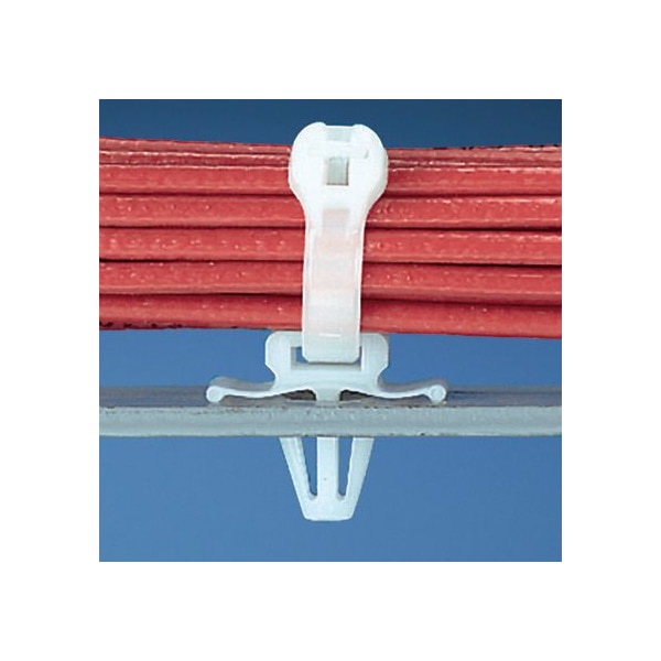 Panduit Cable Tie, Mnt, Wingedpsh Mnt, Wr, Bl, PK1000 - PWMS-H25-M0