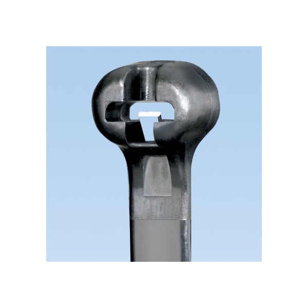 Panduit Cable Tie, 8 in L, 2 in Max Bundle Dia., Black, Nylon 6/6, 50 lb Strength, 1000 PK - BT2S-M0