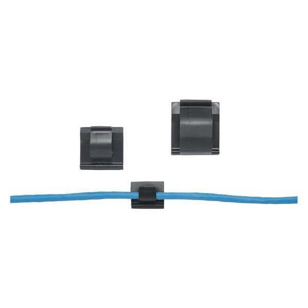 Panduit Cable Clip, Nylon 6/6, 0.19 in Bundle Dia., Black, 3/4 in L, 1000 PK - ACC19-A-M20