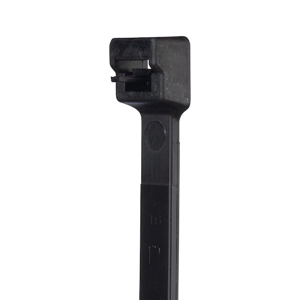 Panduit Cable Tie, 14-1/2 in L, 4 in Max Bundle Dia., Black, Nylon 6/6, 50 lb Strength, 1000 PK - PRT4S-M0