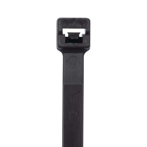 Panduit Cable Tie, 14-1/2 in L, 4 in Max Bundle Dia., Black, Nylon 6/6, 50 lb Strength, 1000 PK - PRT4S-M0