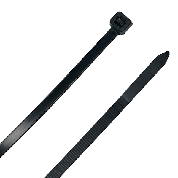 Boltsandnuts.Com Cable Tie, 4 in L, Black, Nylon, 18 lb Strength, 100 PK - ZIPTIE/4IN18LB/NYLON/UVBLACK-100