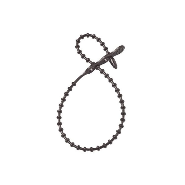 Ecm Industries Beadle Wrap, 12 in L, 3-1/4 in Max Bundle Dia., Black, Nylon 6/6, 70 lb Strength - 45-12BEADBK