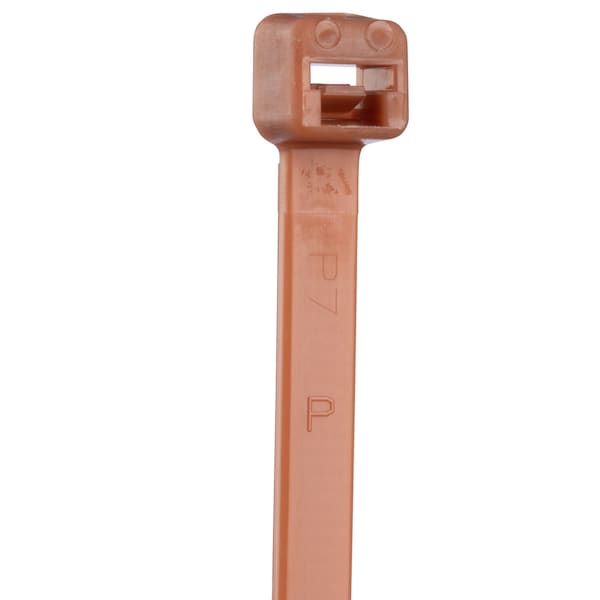 Panduit Cable Tie, 14-1/2 in L, 4 in Max Bundle Dia., Brown, Nylon 6/6, 50 lb Strength, 1000 PK - PLT4S-M1