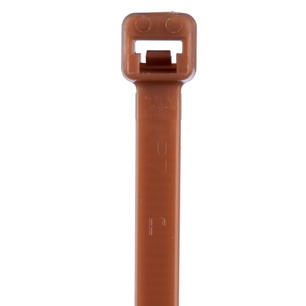 Panduit Cable Tie, 14-1/2 in L, 4 in Max Bundle Dia., Brown, Nylon 6/6, 50 lb Strength, 1000 PK - PLT4S-M1