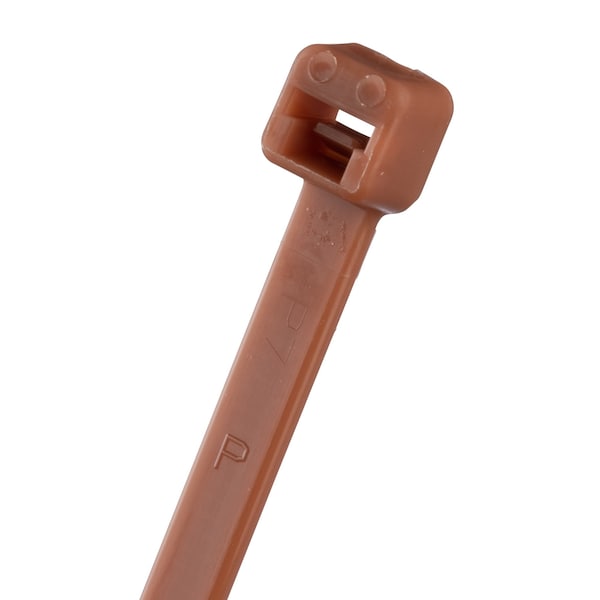 Panduit Cable Tie, 14-1/2 in L, 4 in Max Bundle Dia., Brown, Nylon 6/6, 50 lb Strength, 1000 PK - PLT4S-M1