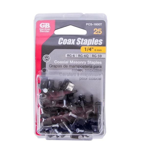 Gardner Bender Masonry Staple, 14 in W Crown, Polyethylene - PCS-1600T