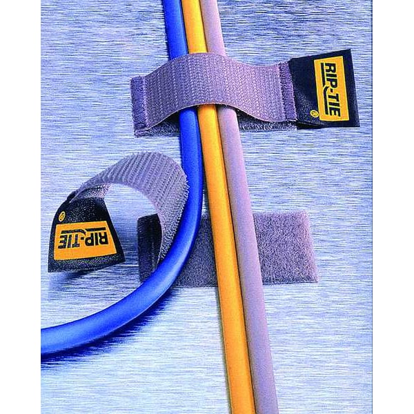 Rip-Tie Cable Tie Strap, 8 in L, 2-1/2 in Max Bundle Dia., White, Nylon, 90 lb Strength - C-08-005-W